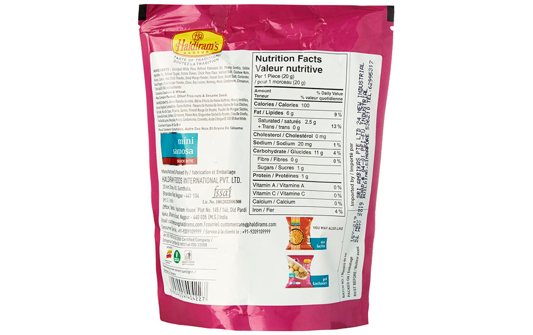 Haldiram's Nagpur Mini Samosa    Pack  150 grams